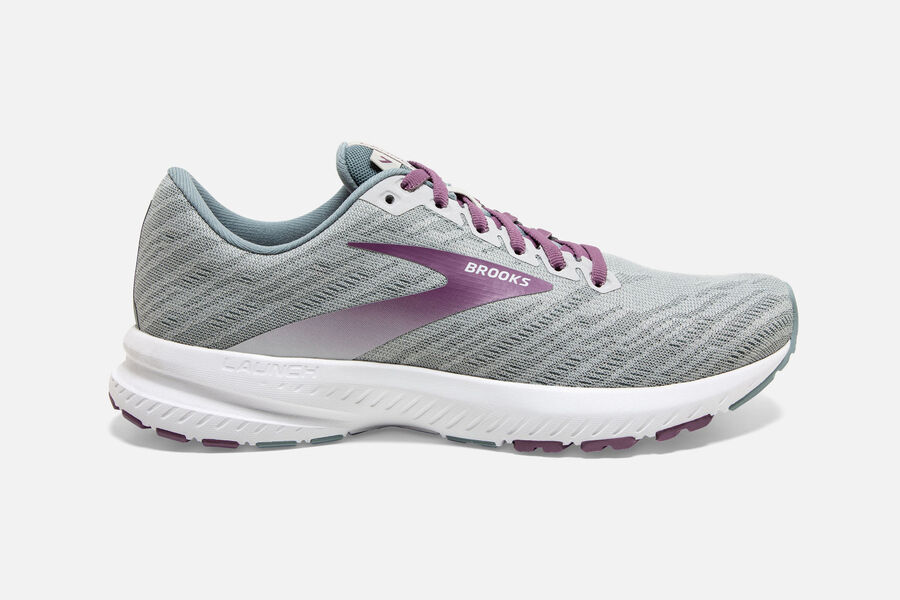 Brooks Damen Launch 7 Laufschuhe Grau/Lila Sale 016-053746